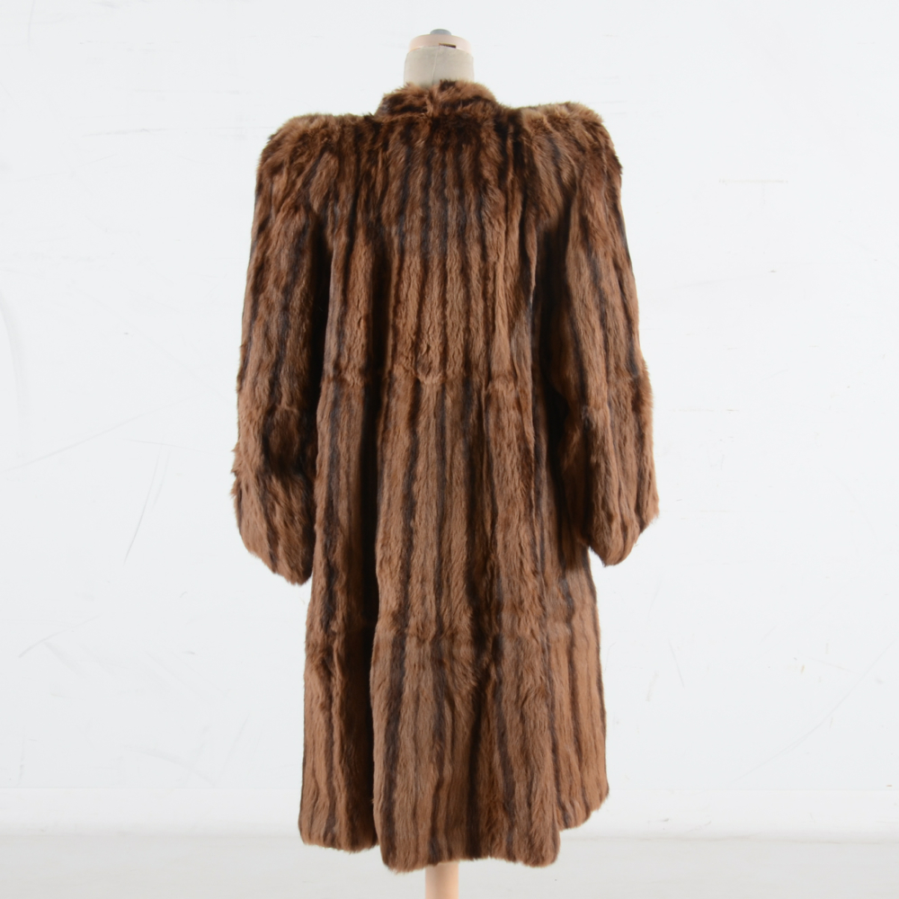 Early 1950s Dyed Squirrel Fur Coat