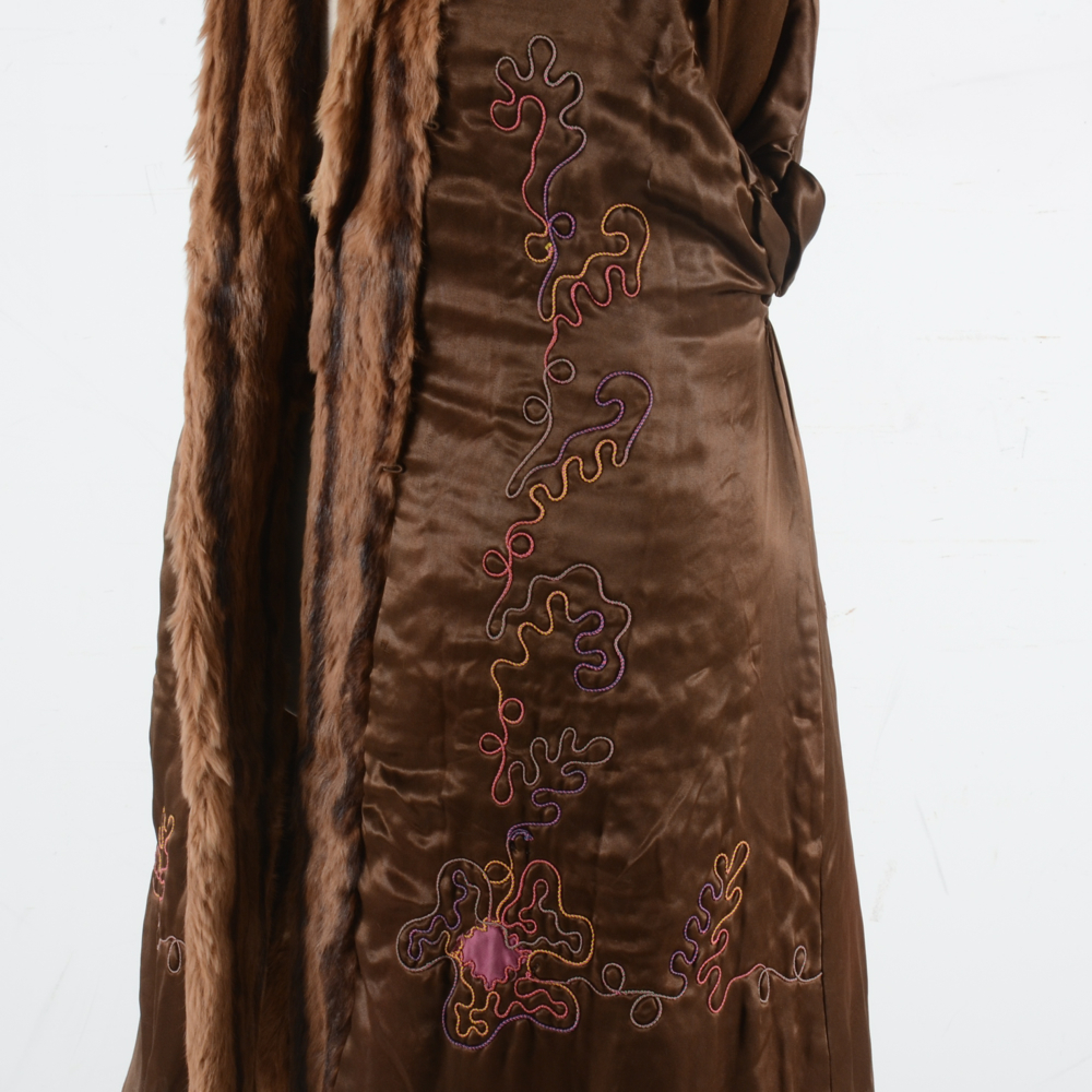 Early 1950s Dyed Squirrel Fur Coat