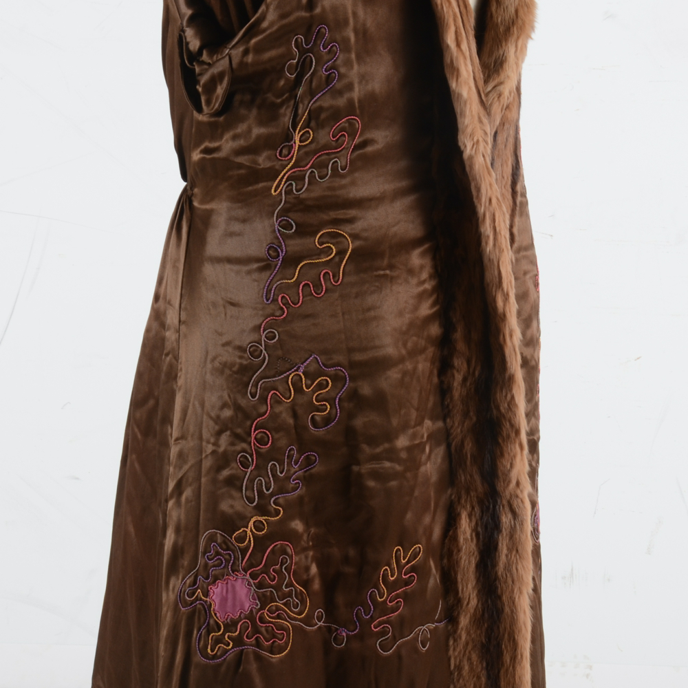 Early 1950s Dyed Squirrel Fur Coat