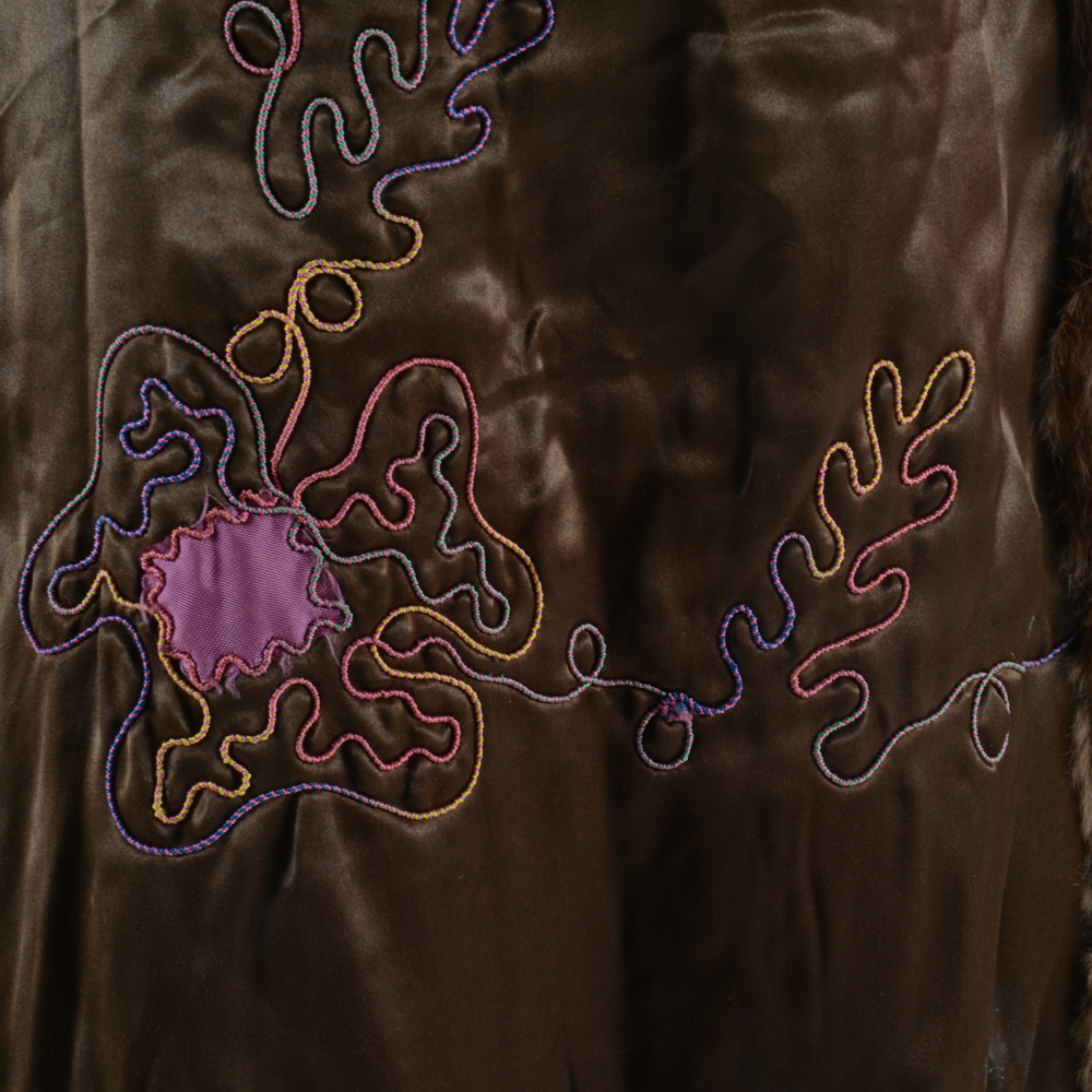 Early 1950s Dyed Squirrel Fur Coat