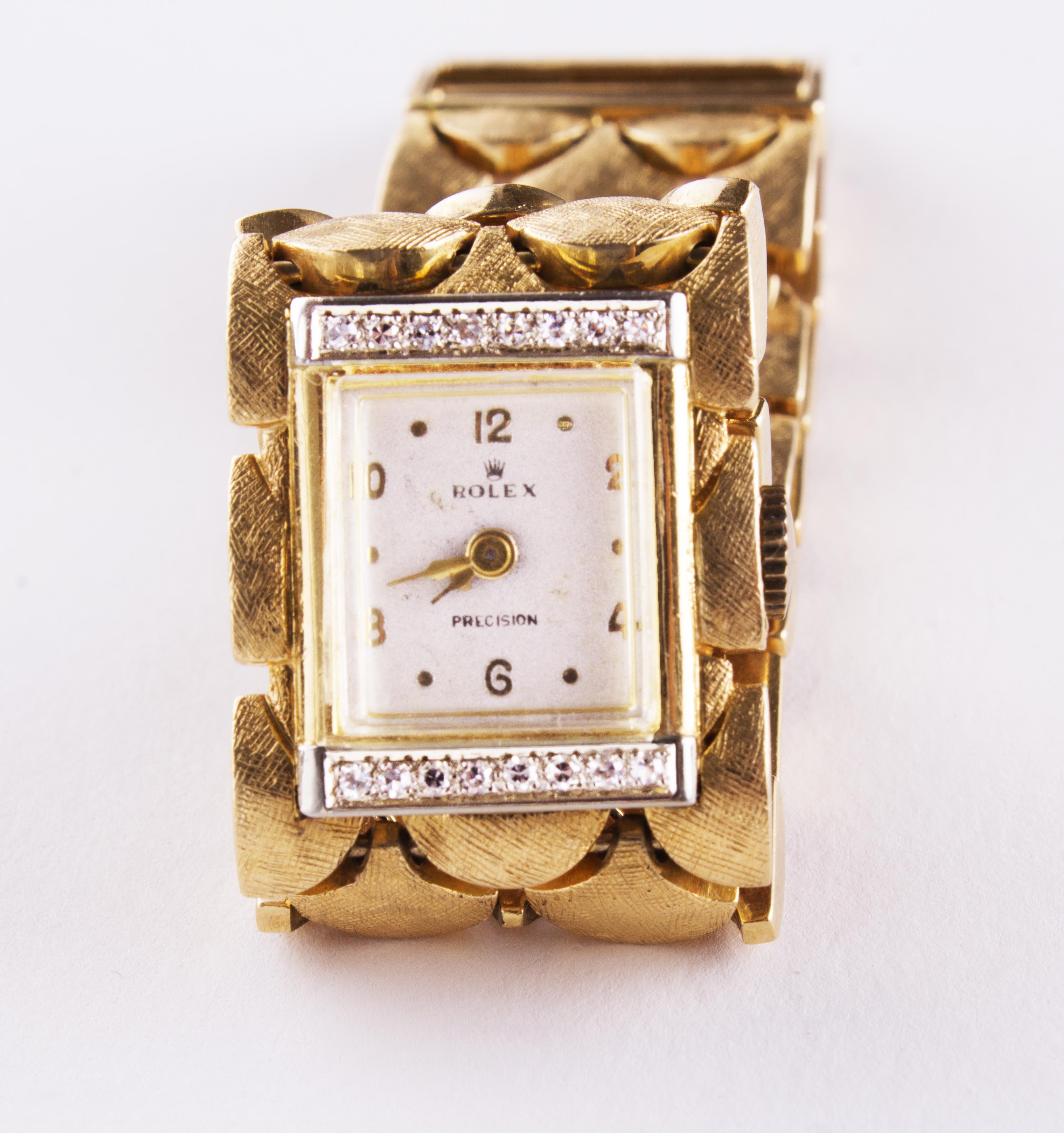 Vintage 18K Gold Diamond Ladies Rolex Watch