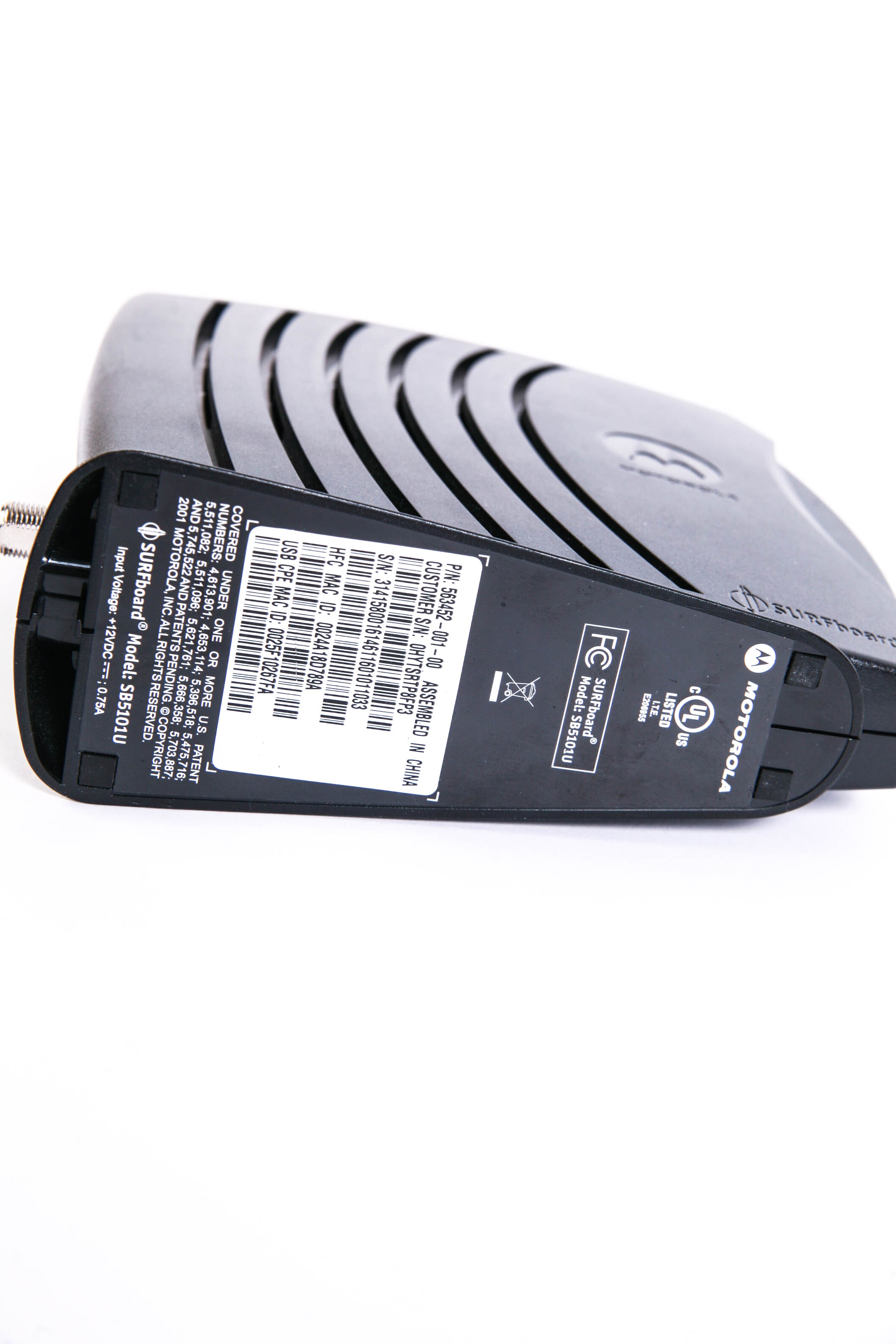 Motorola SB5101U Surfboard Cable Modem and Cord