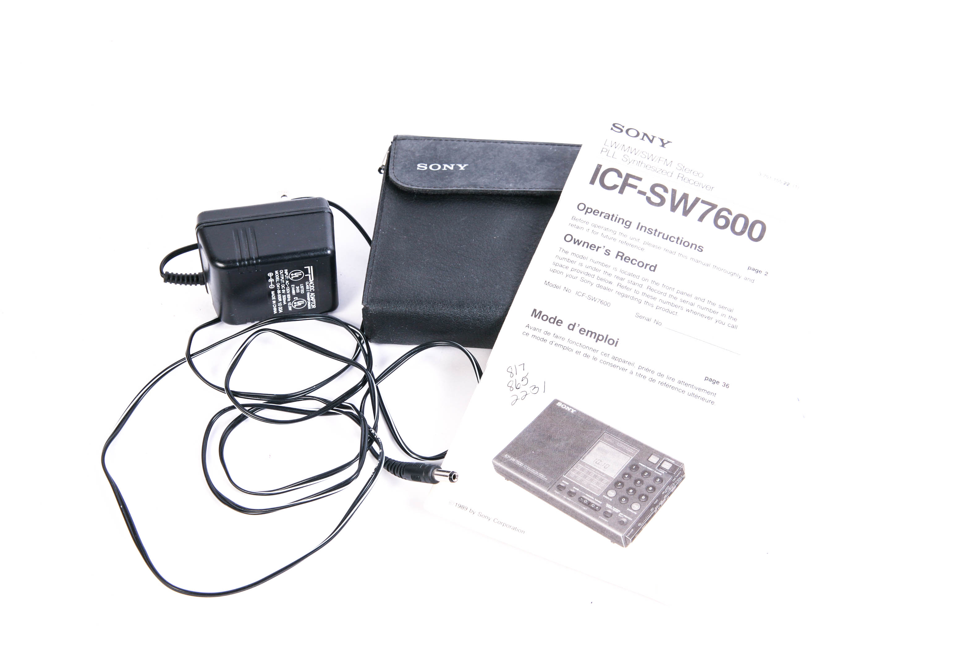 Sony ICF-SW7600GR AM/FM Shortwave World Band Receiver Radio