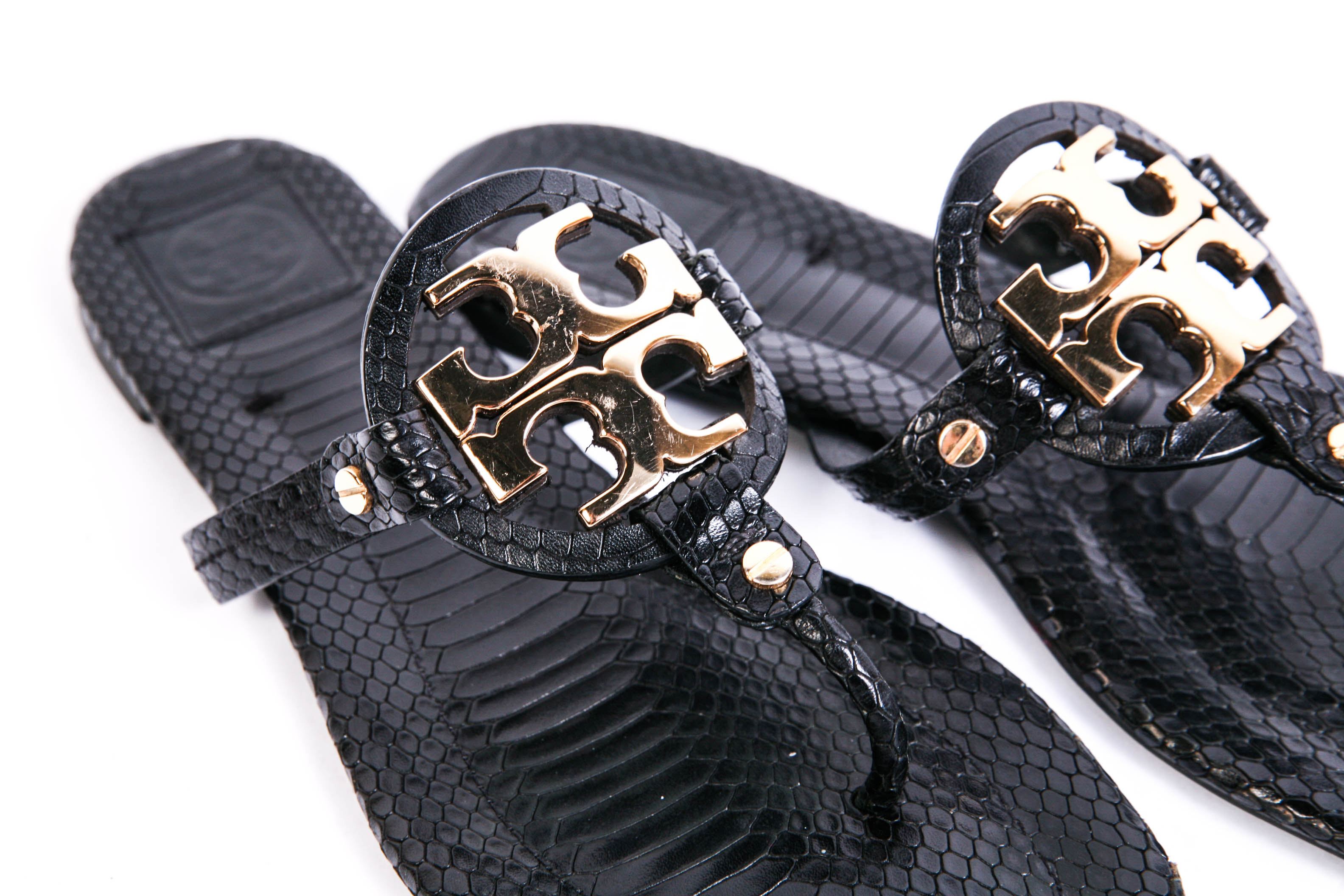 Tory Burch  "Miller"  Black  Sandals