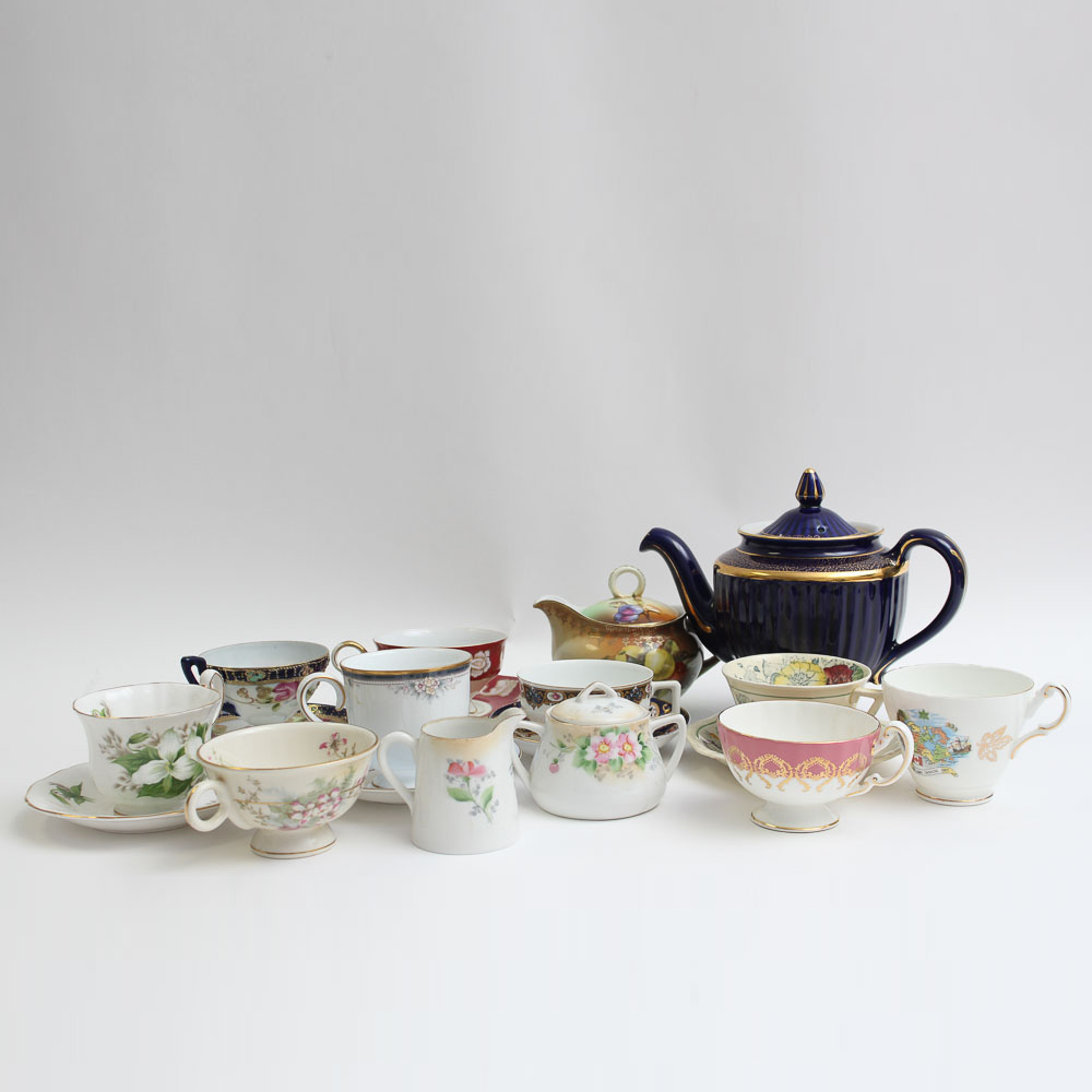 Assorted Collection of Teacups and Saucers