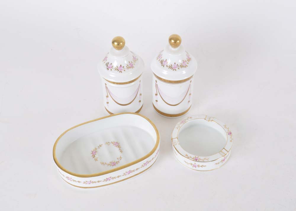 Hand Painted Andrea by Sadek Vanity Set