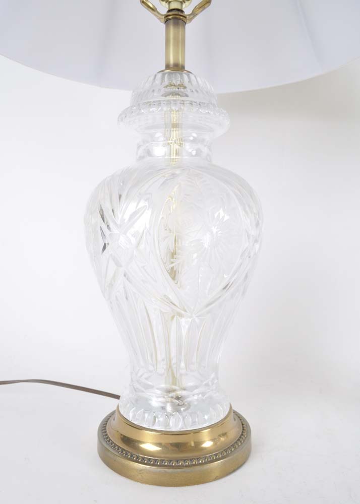 Matching Pair of Crystal Lamps