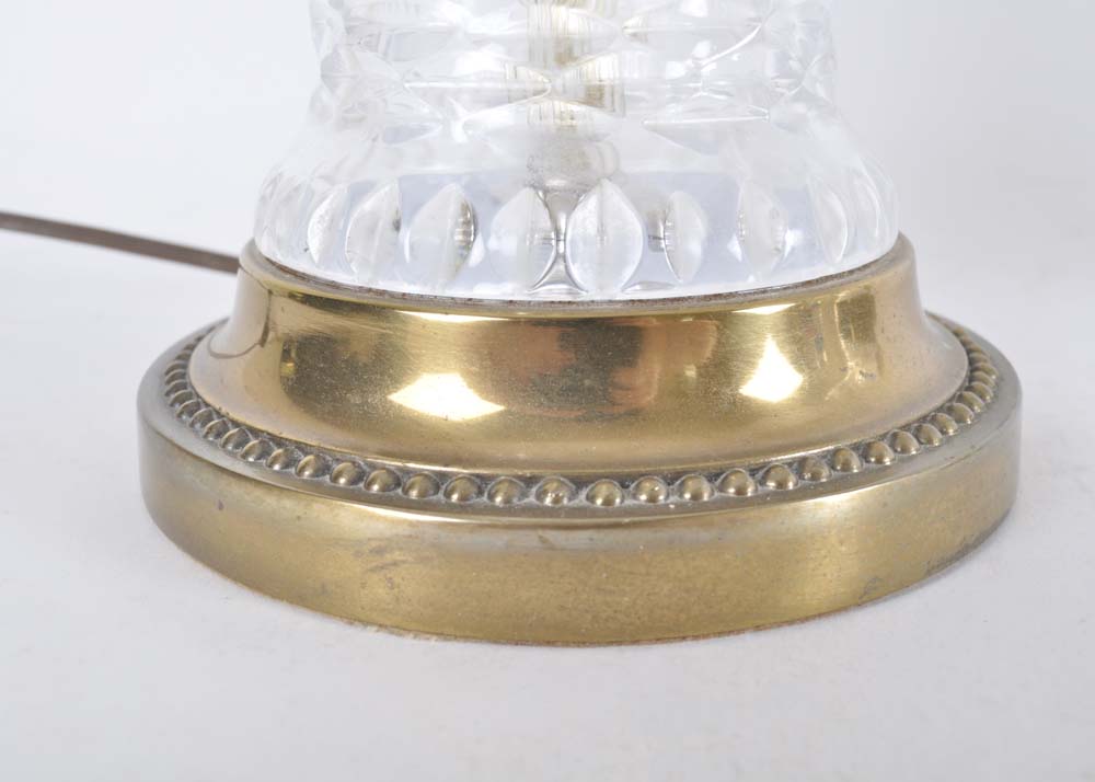 Matching Pair of Crystal Lamps