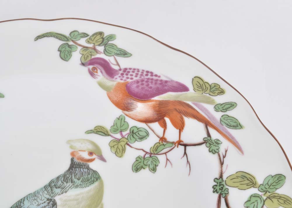 Set of Three Colonial Williamsburg Chelsea Bird Mottahedeh Vista Alegre Plates