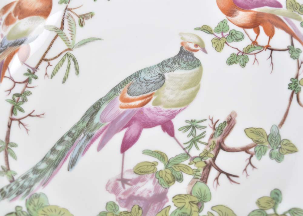 Set of Three Colonial Williamsburg Chelsea Bird Mottahedeh Vista Alegre Plates