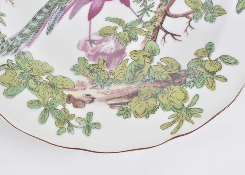 Set of Three Colonial Williamsburg Chelsea Bird Mottahedeh Vista Alegre Plates