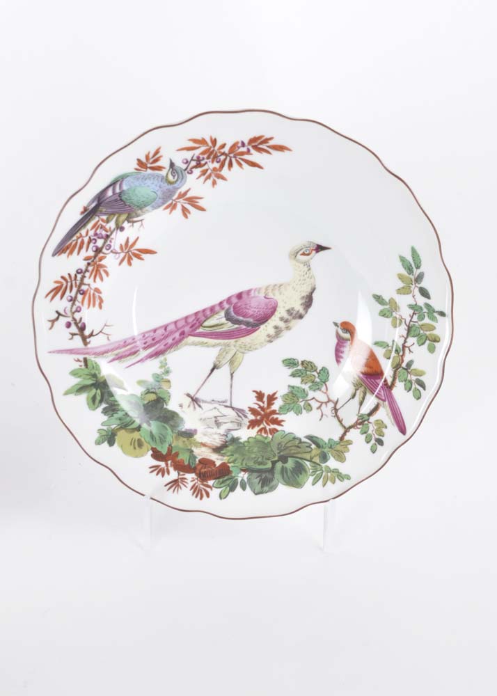 Set of Three Colonial Williamsburg Chelsea Bird Mottahedeh Vista Alegre Plates