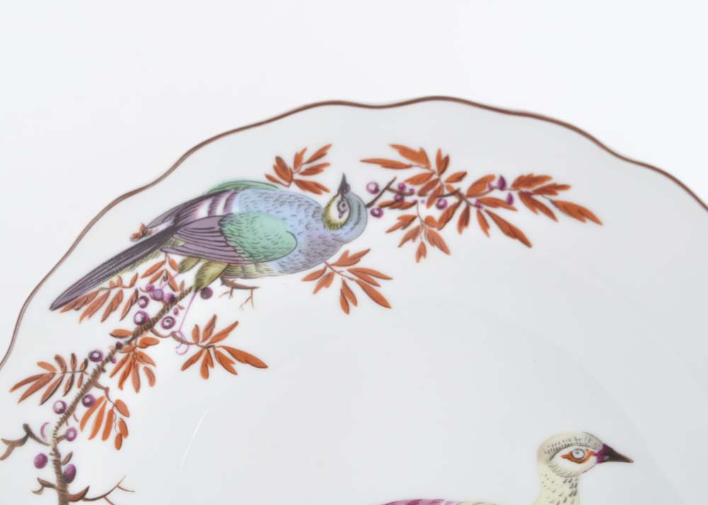 Set of Three Colonial Williamsburg Chelsea Bird Mottahedeh Vista Alegre Plates