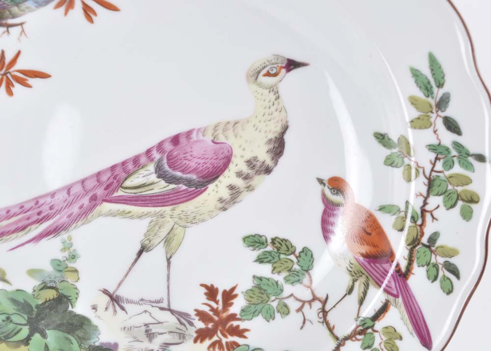 Set of Three Colonial Williamsburg Chelsea Bird Mottahedeh Vista Alegre Plates