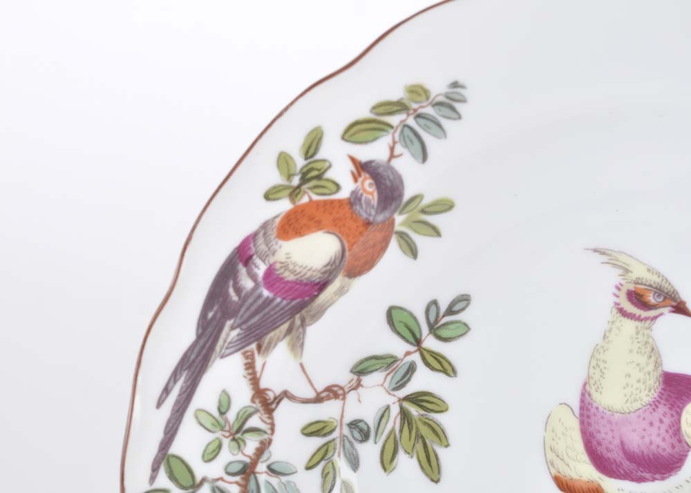 Set of Three Colonial Williamsburg Chelsea Bird Mottahedeh Vista Alegre Plates