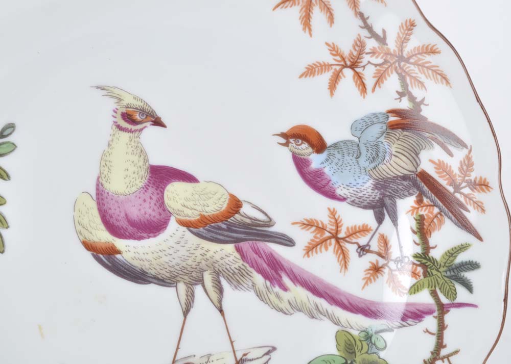 Set of Three Colonial Williamsburg Chelsea Bird Mottahedeh Vista Alegre Plates