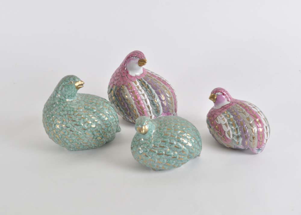 Quartet of Decorative Ceramic Birds