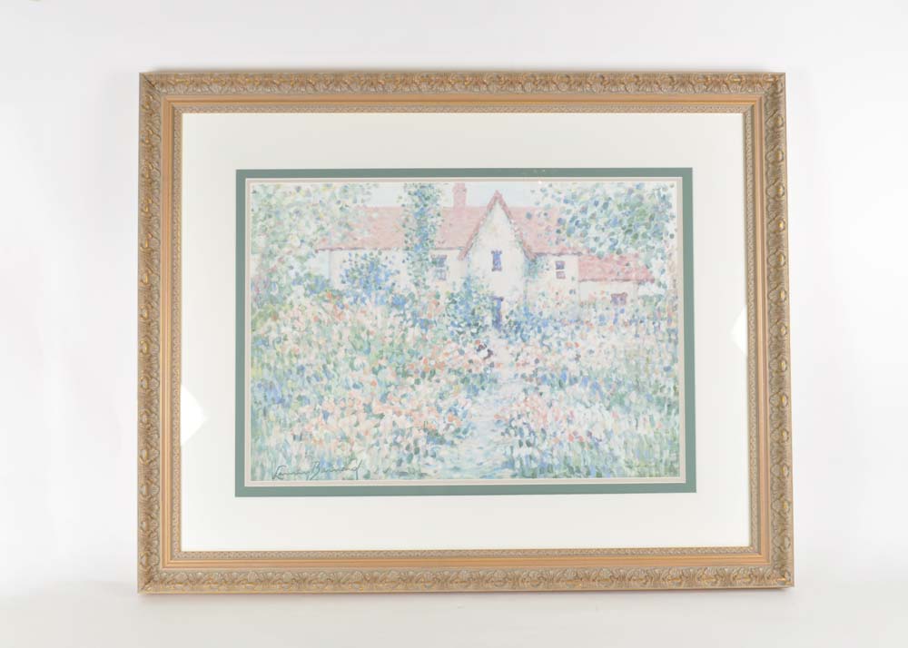 Framed Larry Barnard Offset Lithograph