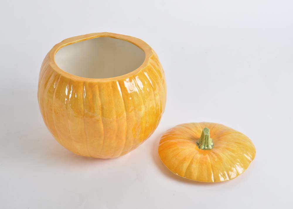 Hand-painted Ceramic Pumpkin