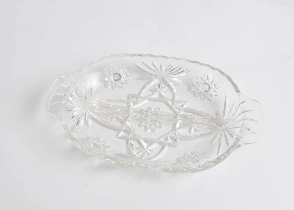 Large Assortment of Glass Serveware Including Fostoria and Fenton