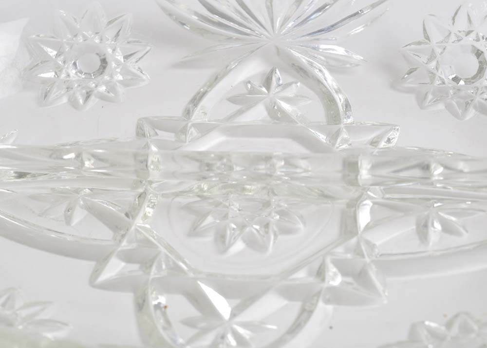 Large Assortment of Glass Serveware Including Fostoria and Fenton