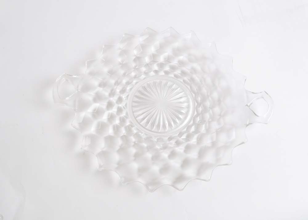 Large Assortment of Glass Serveware Including Fostoria and Fenton