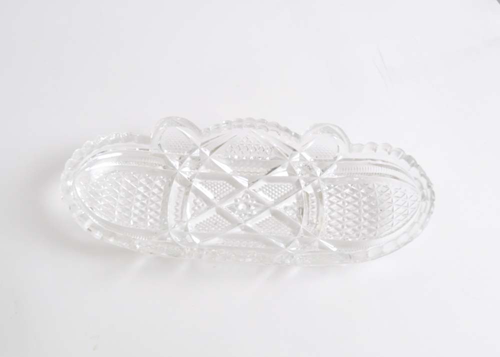 Large Assortment of Glass Serveware Including Fostoria and Fenton