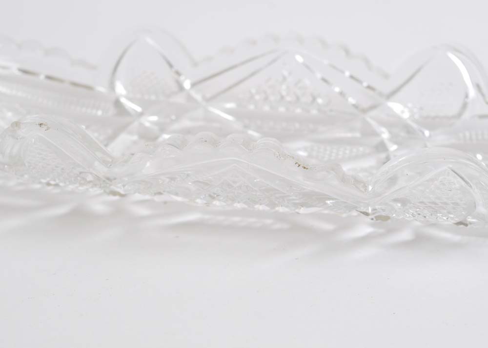 Large Assortment of Glass Serveware Including Fostoria and Fenton