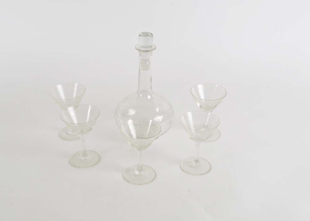 Decanter and Cordial Set