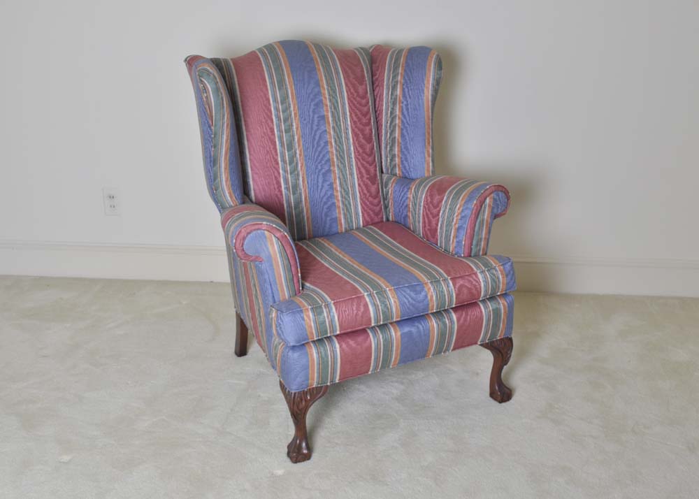 Chippendale Style Wing Back Chair