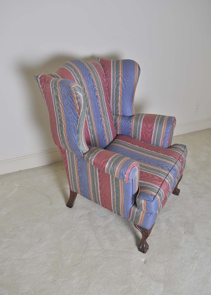 Chippendale Style Wing Back Chair