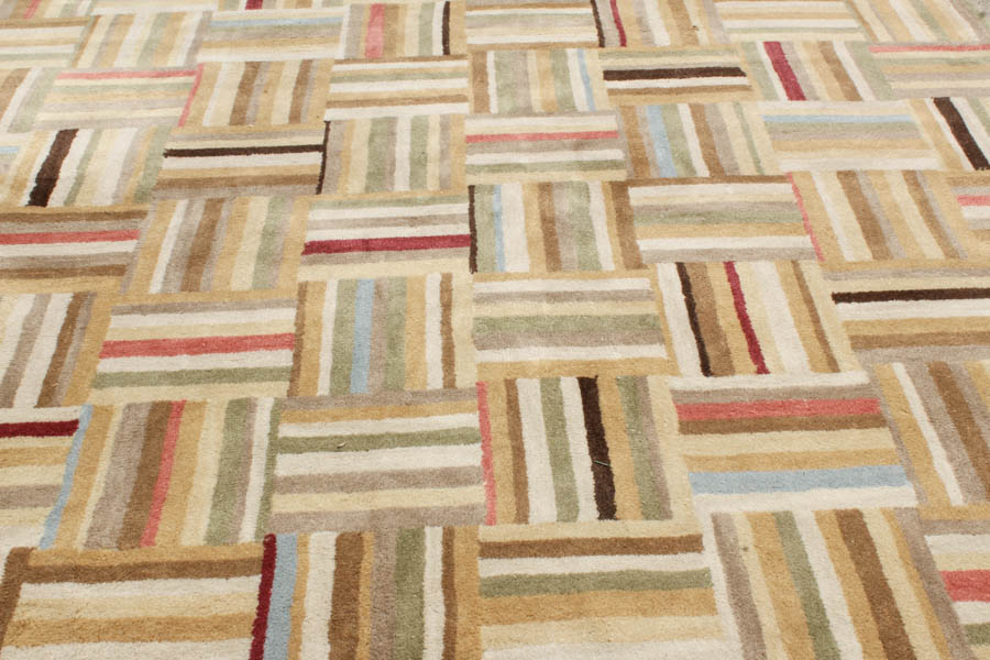 Wool Pottery Barn Color Block Area Rug