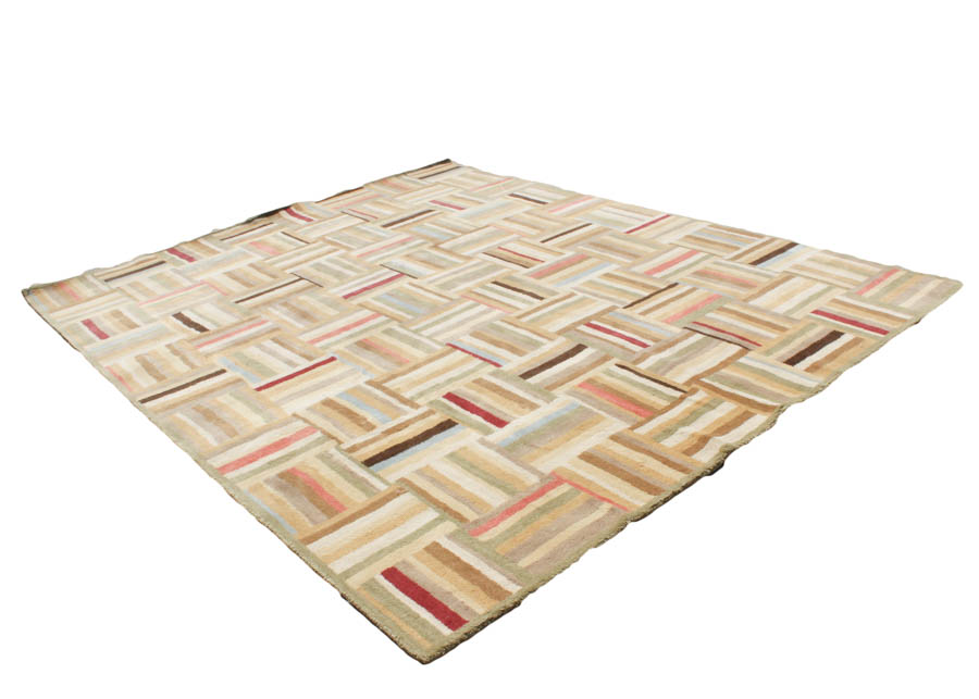 Wool Pottery Barn Color Block Area Rug
