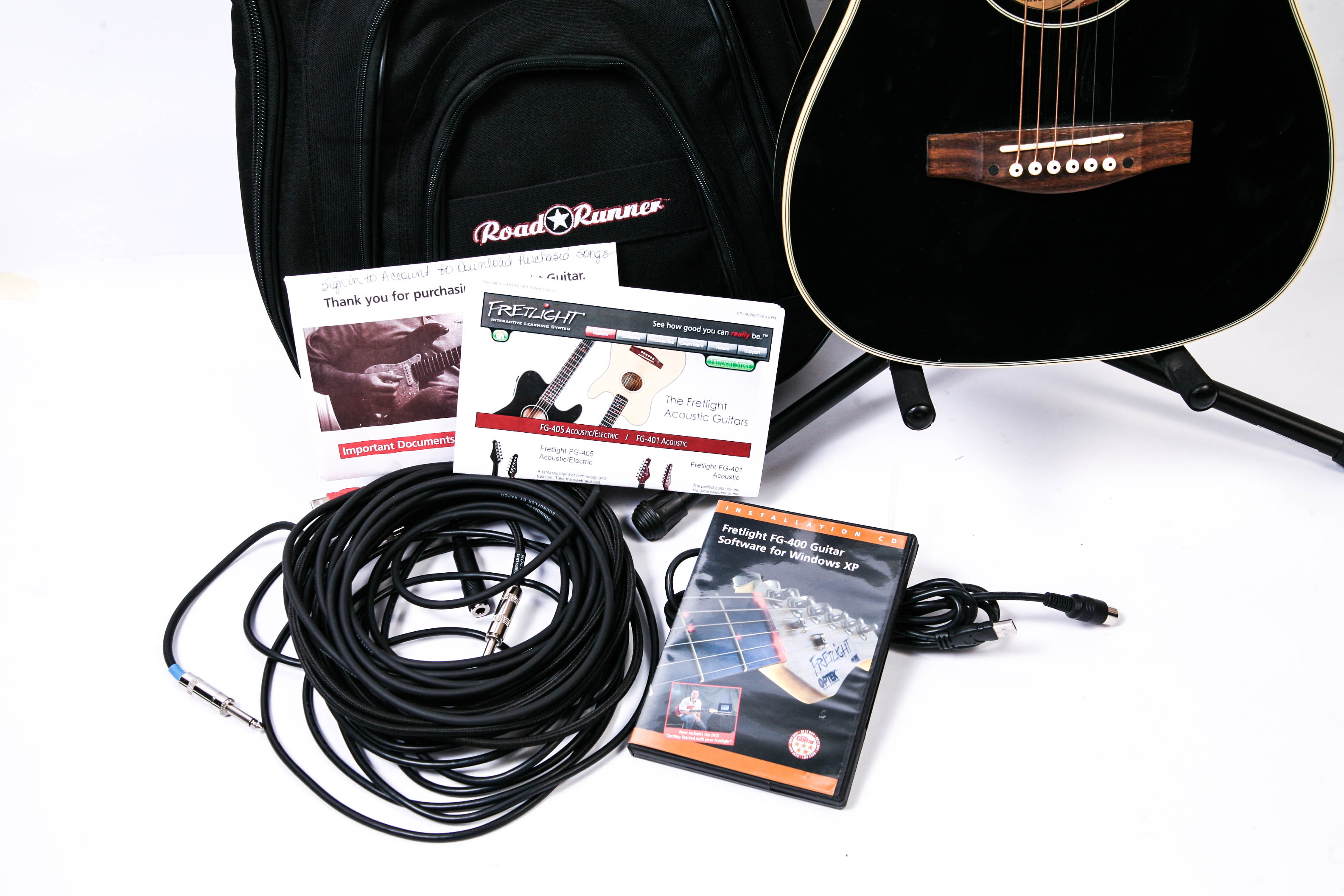 Optek Fretlight 400 Series Electric Guitar with Stand