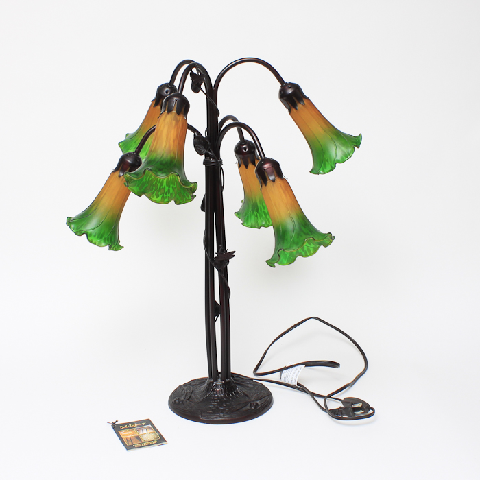 Dale Tiffany Dragonfly Motif Table Lamp with Glass Shades