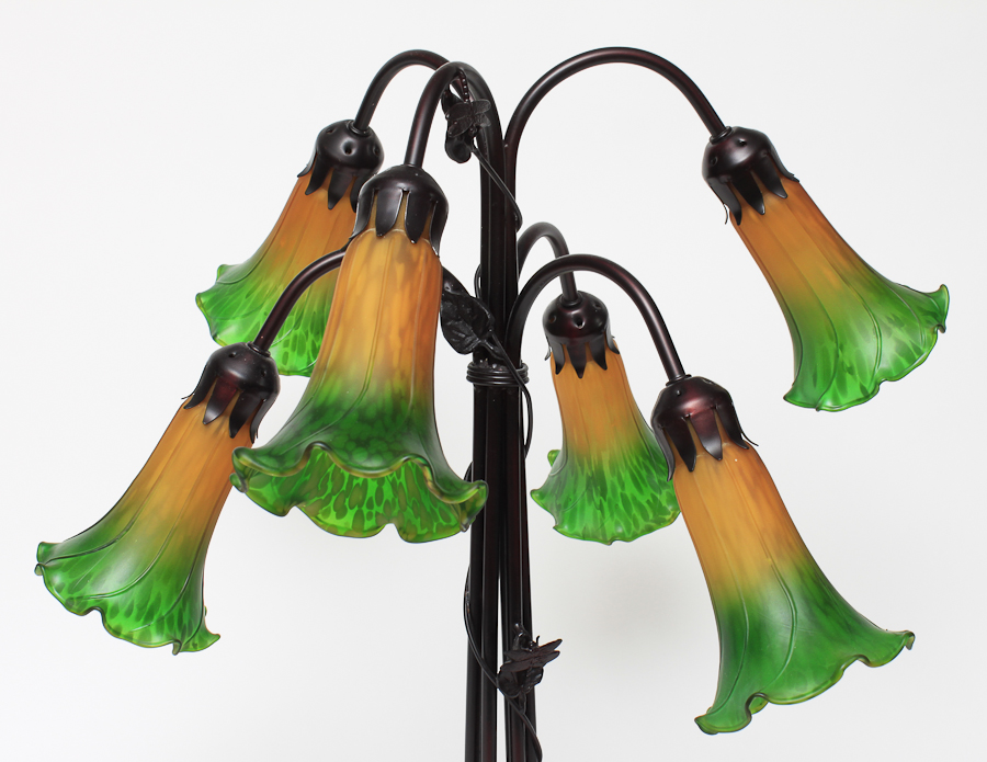 Dale Tiffany Dragonfly Motif Table Lamp with Glass Shades