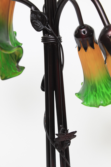 Dale Tiffany Dragonfly Motif Table Lamp with Glass Shades