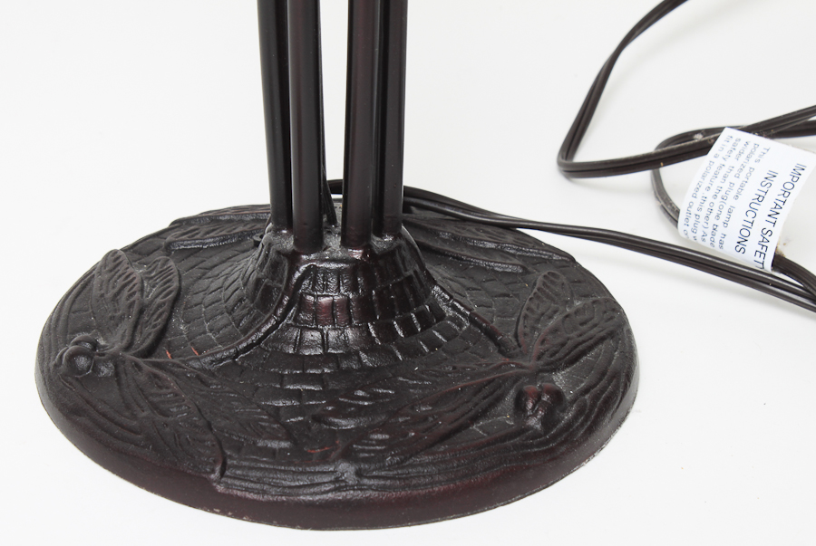 Dale Tiffany Dragonfly Motif Table Lamp with Glass Shades