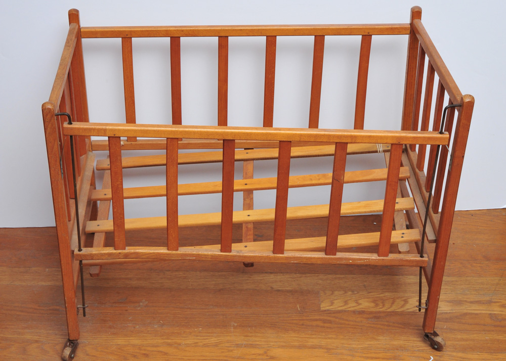 Vintage Decorative Wooden Doll Crib