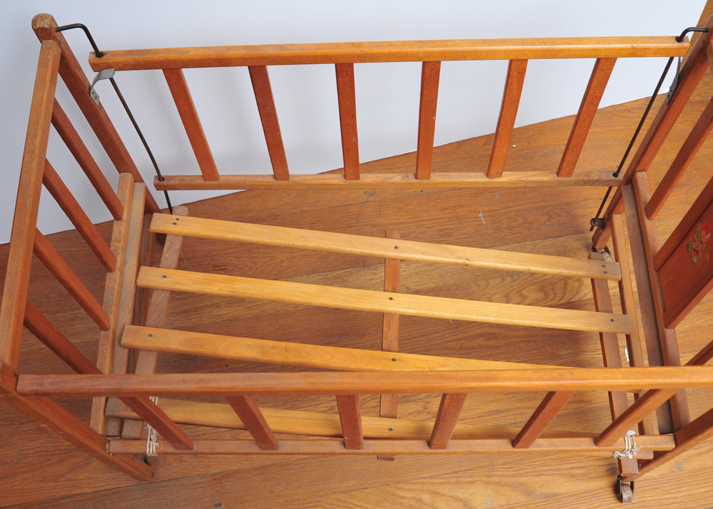 Vintage Decorative Wooden Doll Crib
