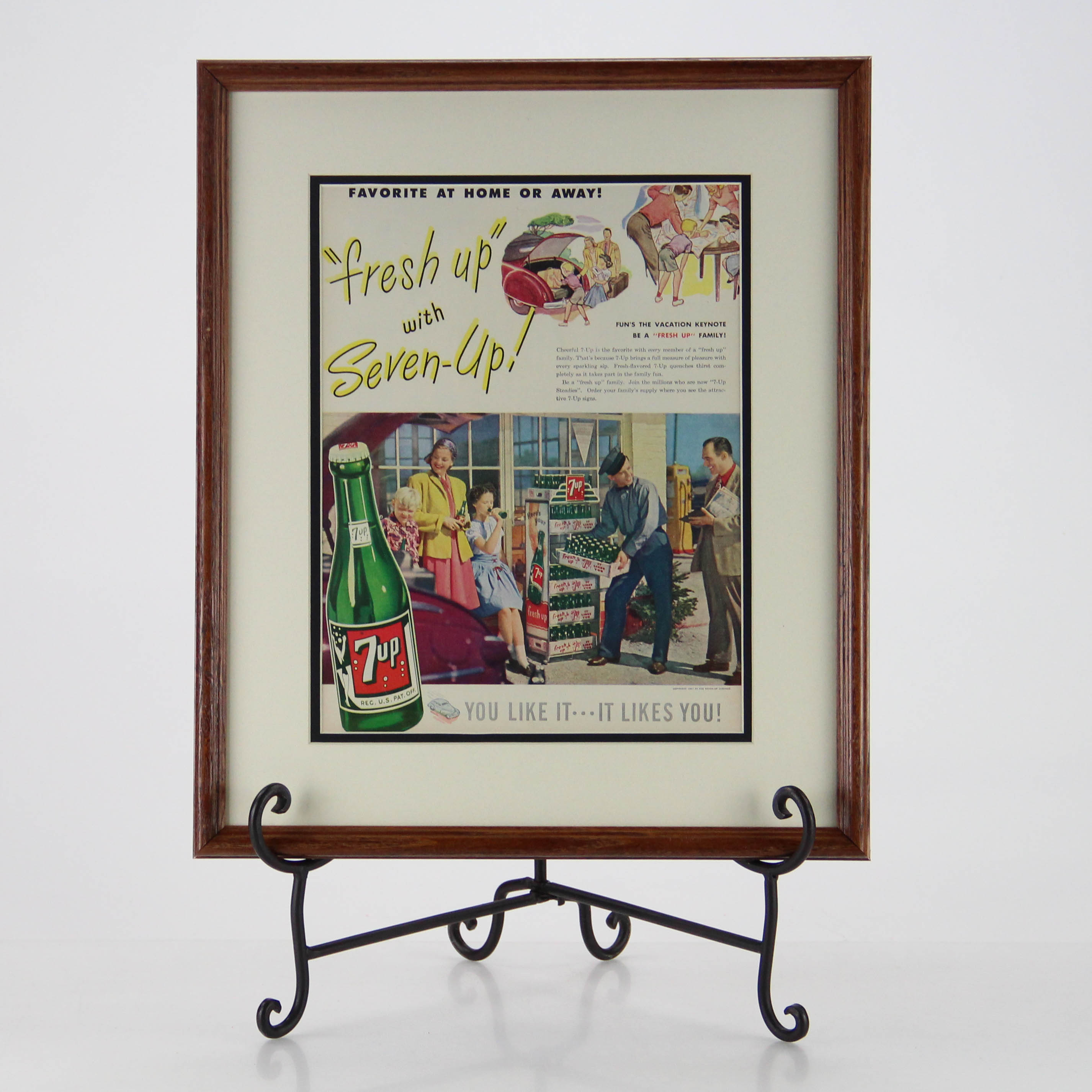 Original 1947 Magazine Advertisement for 7Up