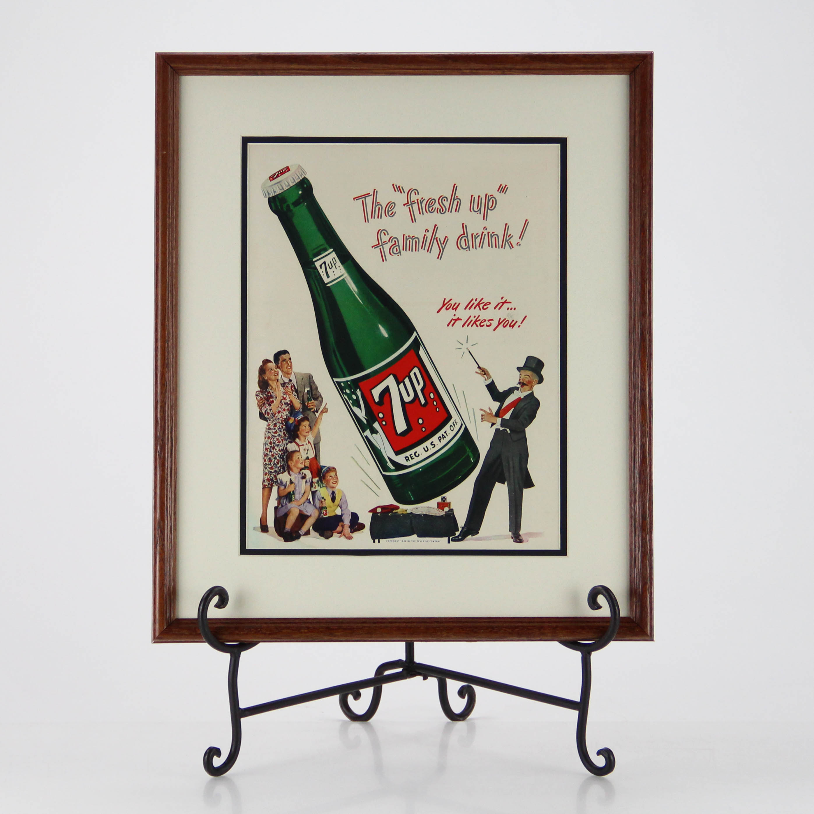 Original 1948 Magazine Advertisement for 7Up