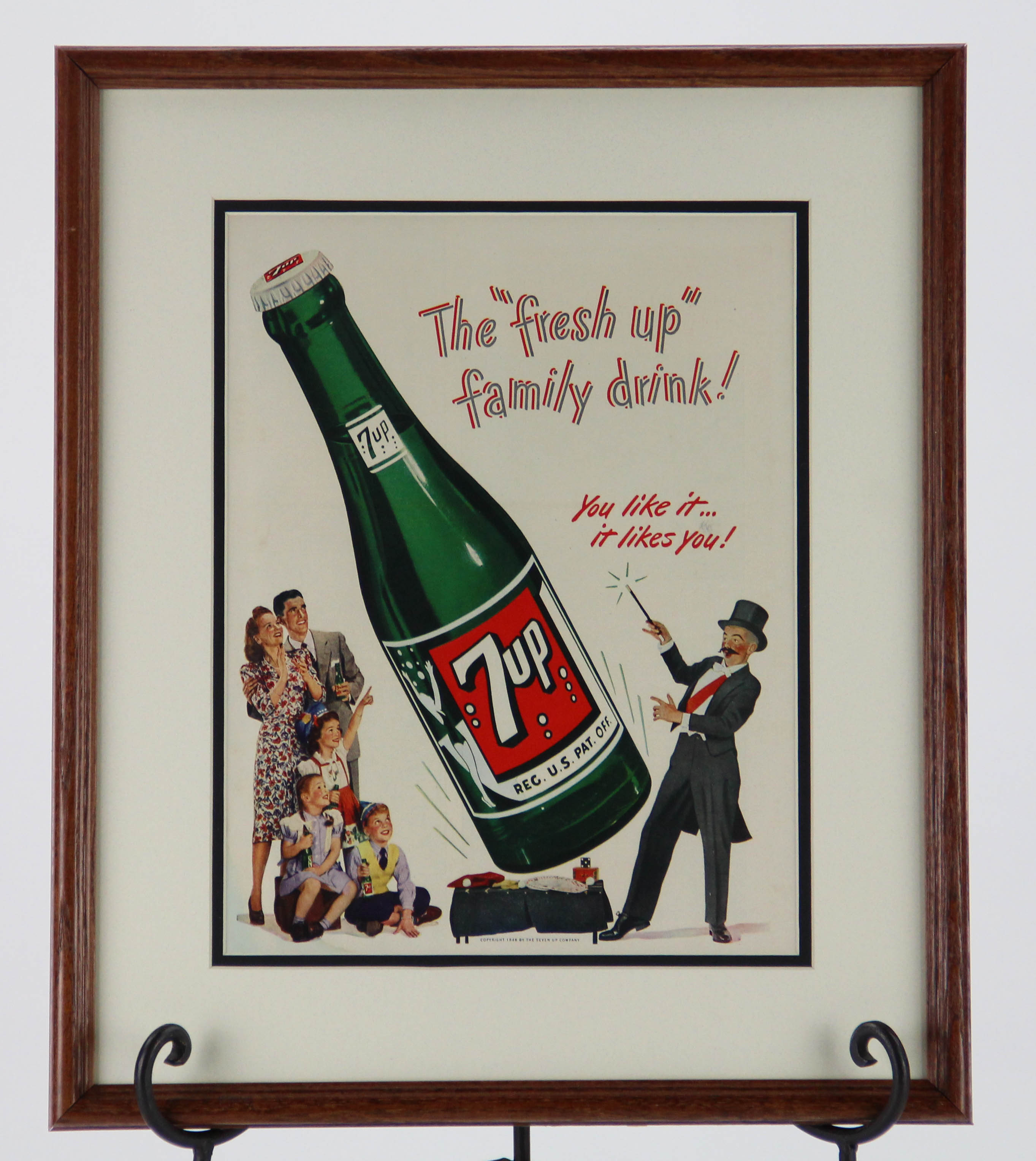 Original 1948 Magazine Advertisement for 7Up