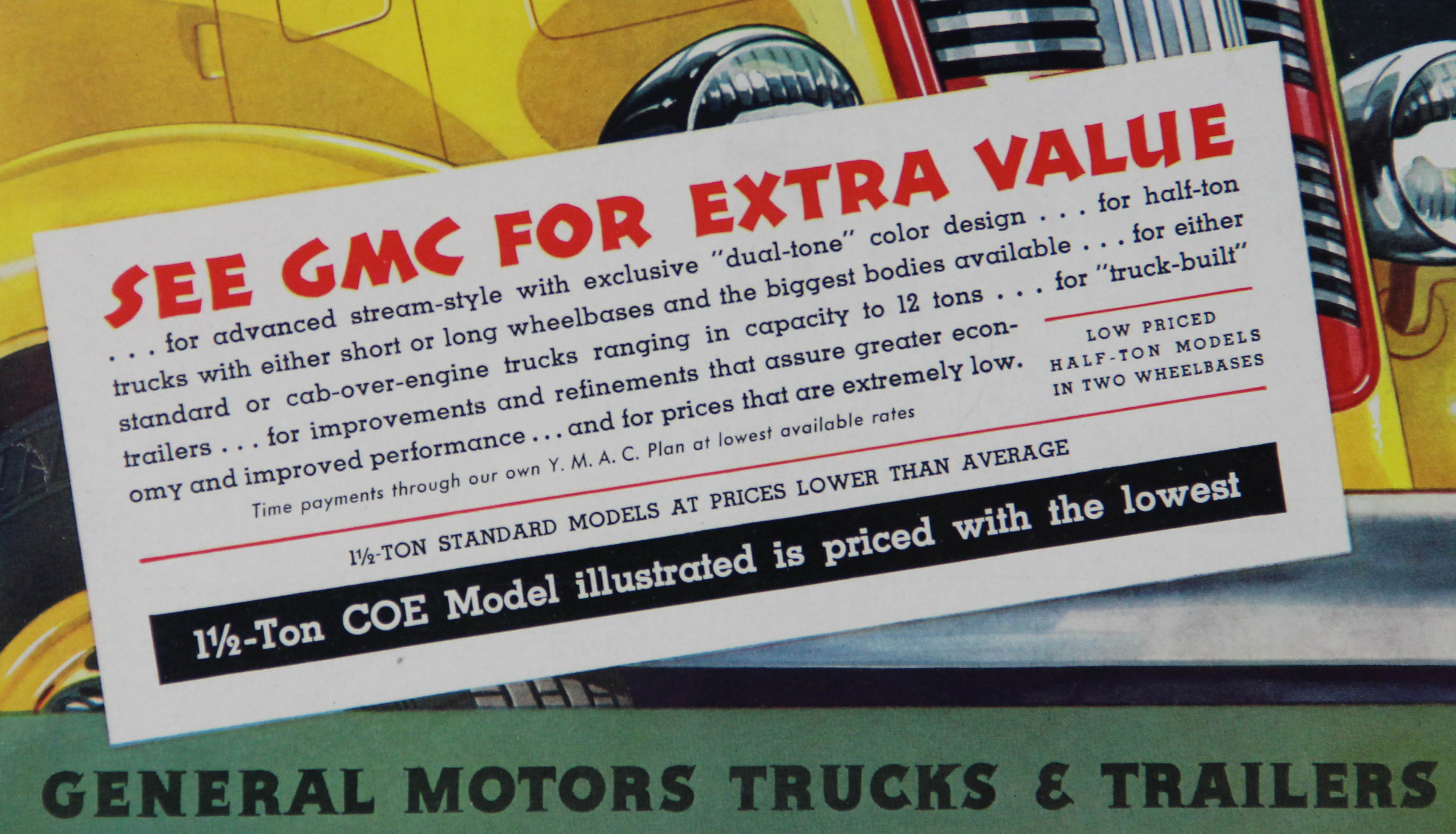 Original 1936 Magazine Advertisement for GMC Trucks