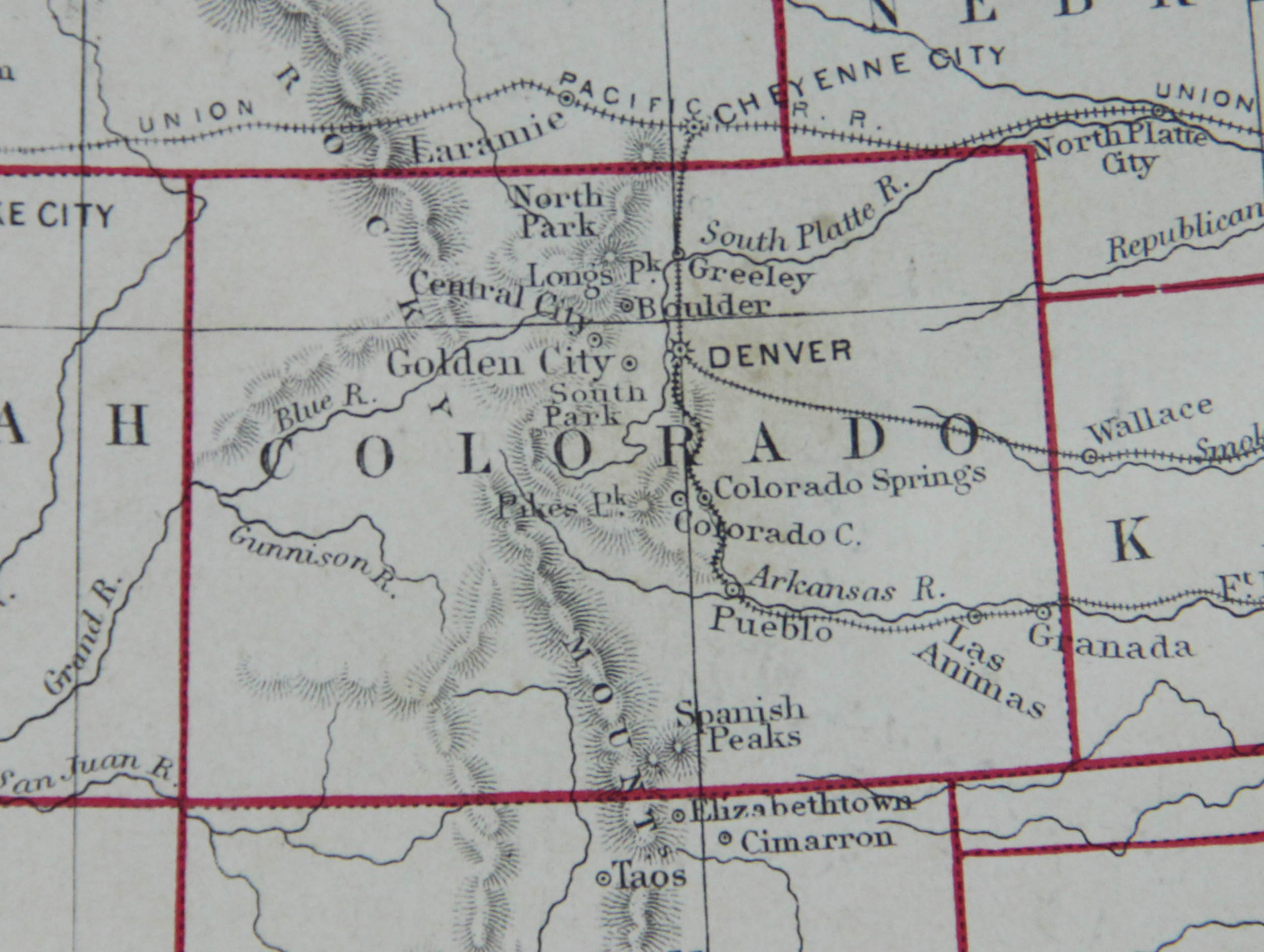 Original 1880 Map of Pacific States
