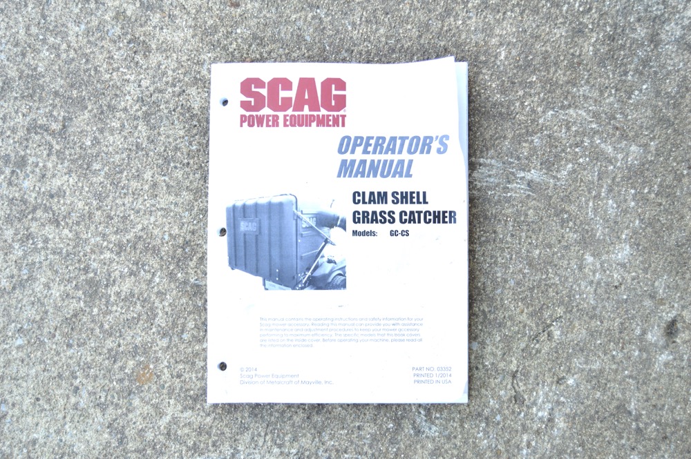 SCAG Grass Catcher and Accessories