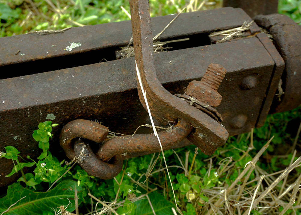 Antique Cart Frame on Spoked Wheels