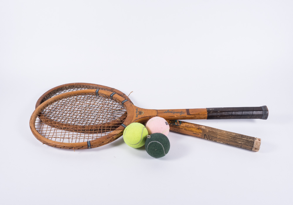 Pair of Vintage Wooden Tennis Rackets