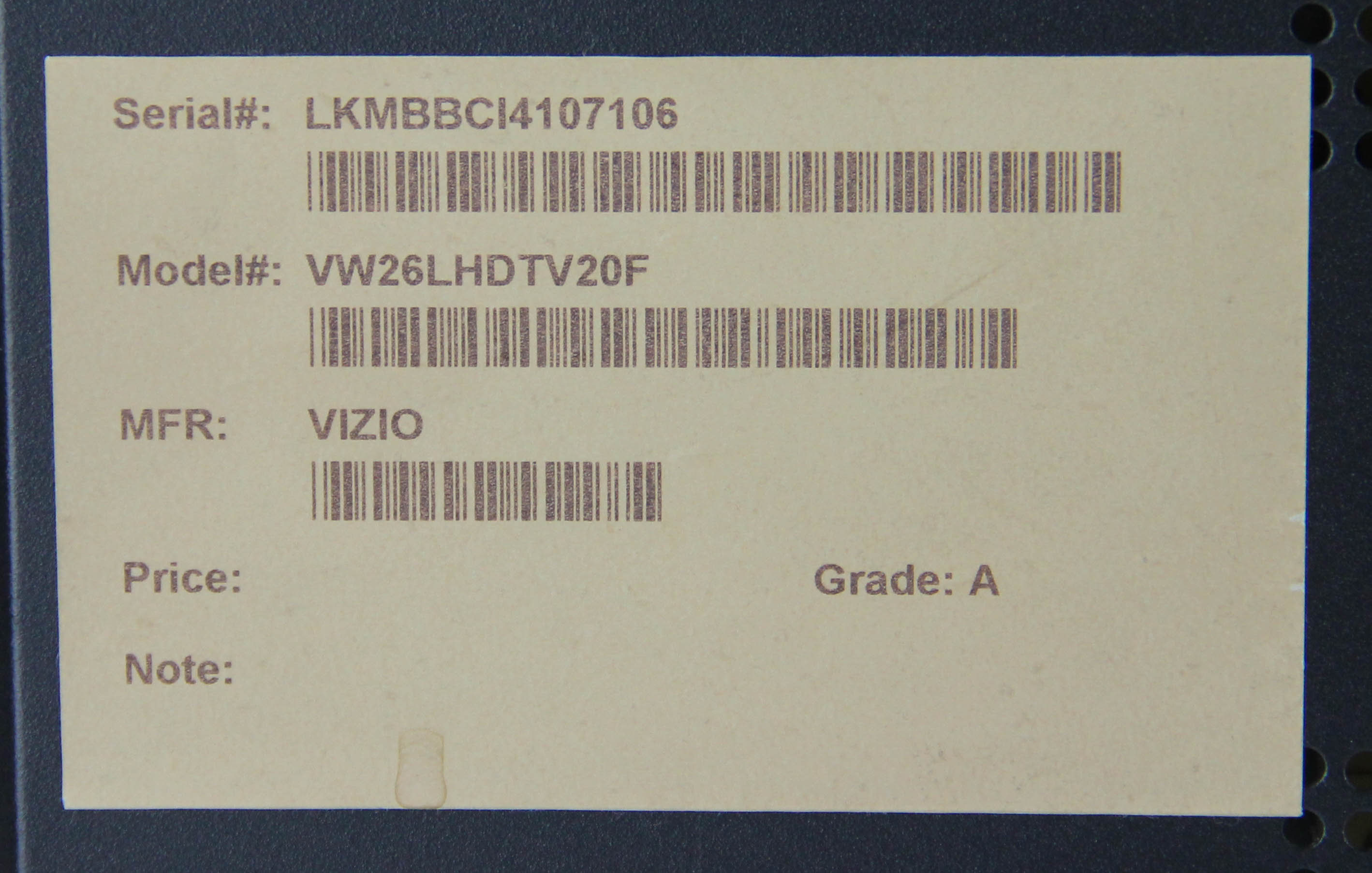 Vizio LCD Flat Screen Television