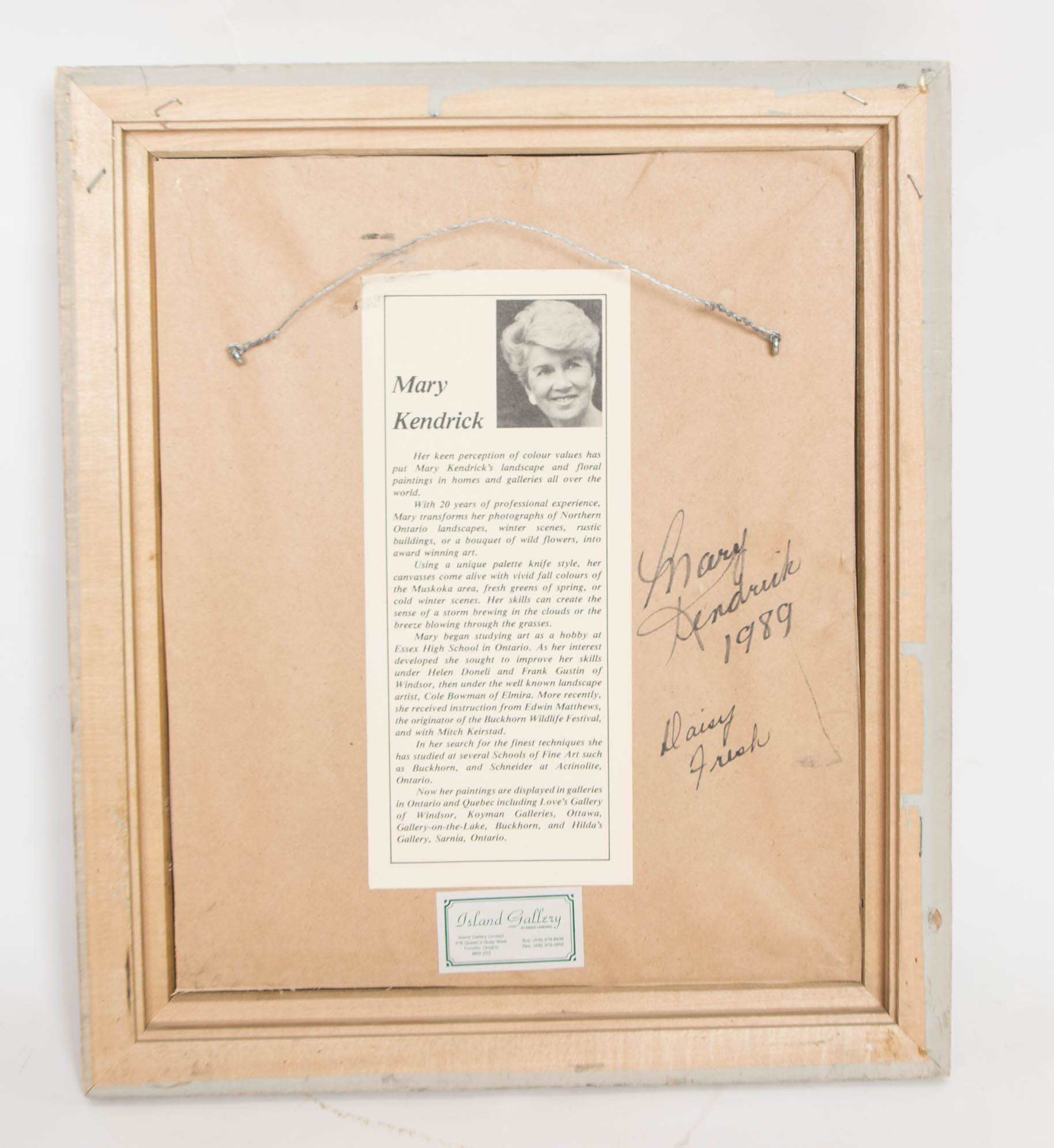 Original Mary Kendrick Oil on Canvas